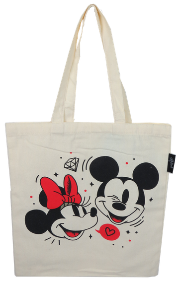 Сумка шоппер для покупок Disney Mickey and friends бежева