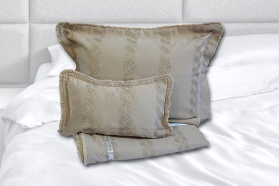 Покрывало з бахромой Kayra 240х260 см Ester капучино | Зображення 4