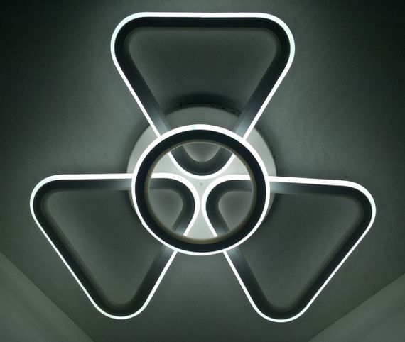 Люстра світлодіодна стельова LED світильник для квартири на стелю лед 25572 Білий 10х56х56 см. | Зображення 1