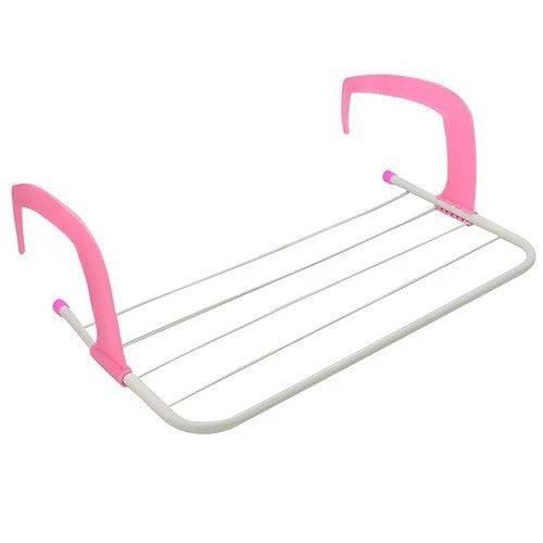 Сушарка для білизни на балкон Fold Clothes Shelf, рожевий, бренд XPRO (42904-_226) | Зображення 3