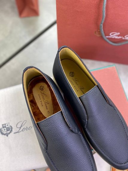 Лофери Loro Piana Open Walk чорного кольору з натуральної шкіри ob388 | Зображення 3