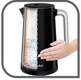 Електрочайник Tefal DIGITAL, 1.7л, LED дисплей, з подвійними стінками, глянець, чорний (KO851830)