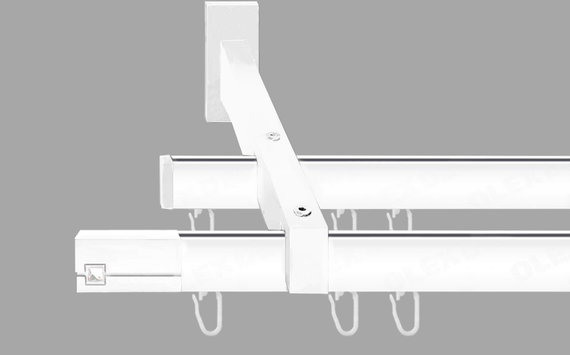 Карниз Скарлайн подвійний у зборі (Білий) 160 див.