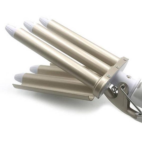 Тройная плойка для завивки волос с зажимом Geemy GM 2932 65 Вт