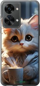 Чохол на OnePlus Nord 2T Білий кіт "5646u-2640-2448"