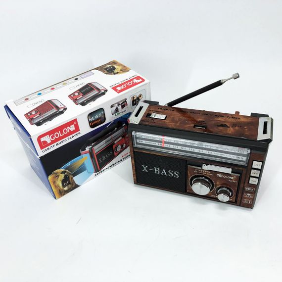 Fm аккумуляторный радио приемник в ретро стиле Golon, Радиоприемник проигрыватель, Ретрорадио DM-16 | Зображення 9