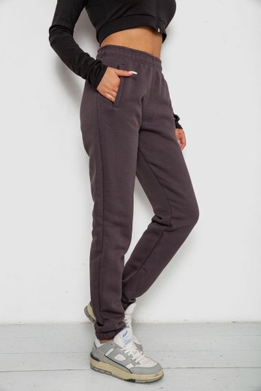 Спортивные штаны женские на флисе, цвет коричневый, 238R58641-2 | Зображення 2