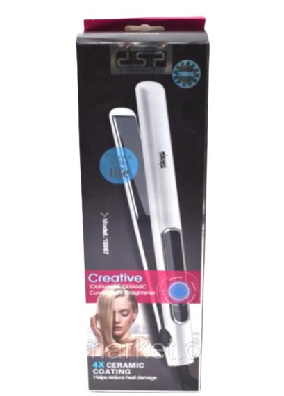 Компактний професійний випрямляч для волосся з керамічним покриттям DSP 10087 | Зображення 1