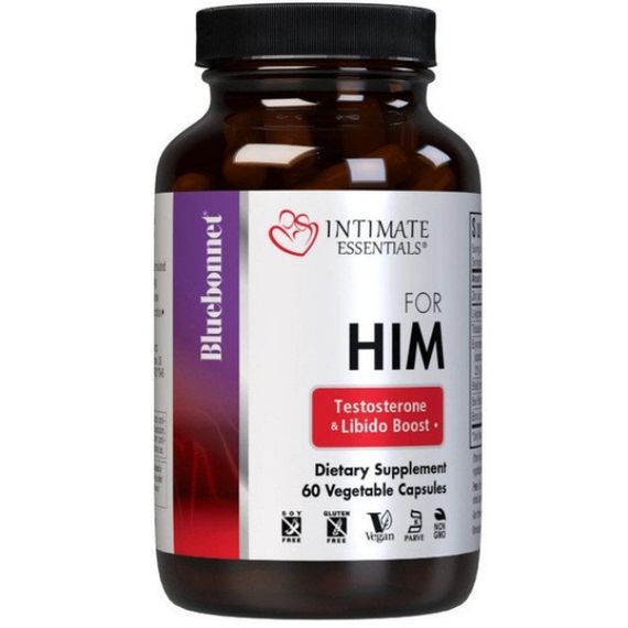 Тестостероновый комплекс Bluebonnet Nutrition Intimate Essentials For Him Testosterone & Libido Boost 60 Veg Caps | Зображення 1