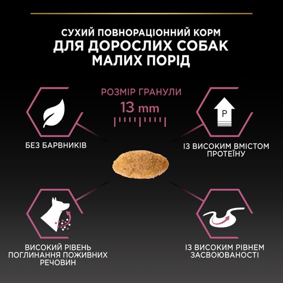 Сухий корм для собак малих порід з лососем Purina Pro Plan Small & Mini Sensitive Skin 7 кг | Зображення 6