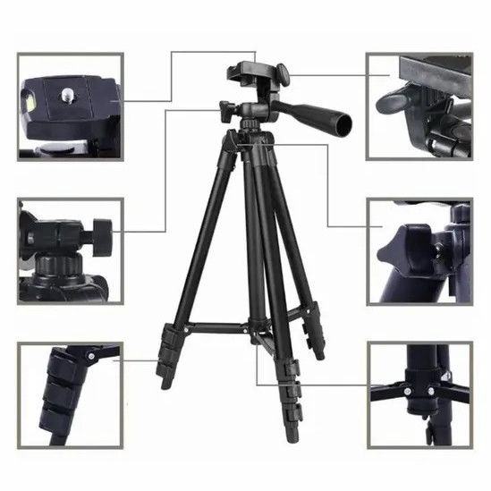 Штатив для зйомки Tripod 3120 PRO | Штатив для веб-камери | Штатив для горизонтальної зйомки Підставка під телефон тринога | | Зображення 4