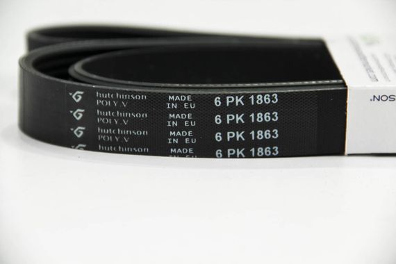 Ремень генератора Audi 80/A6/A8 2.6/2.8 91-97/MB W202 M111 95-01, Hutchinson (1863K6) | Зображення 1