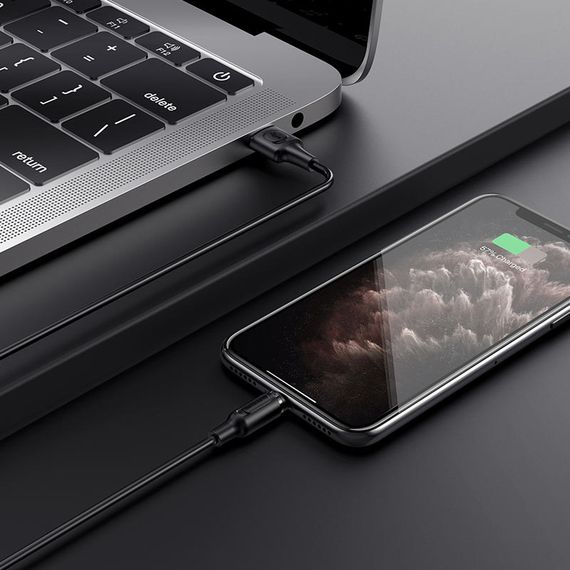 Дата кабель Borofone BX41 Amiable USB to Lightning (1m) Чорний | Зображення 7