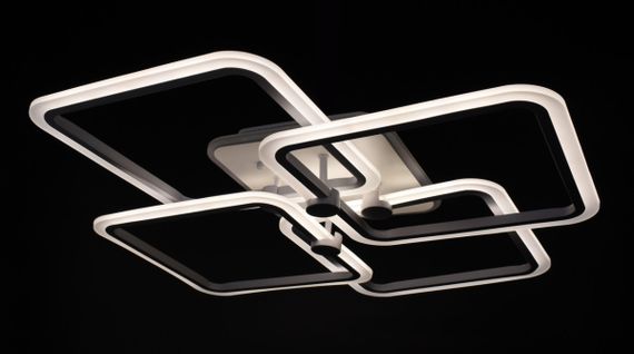 Люстра світлодіодна стельова LED світильник для квартири на стелю лед з пультом 26102 Білий 11х64х64 см. | Зображення 3