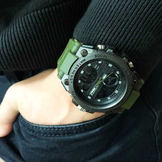 Годинник наручний чоловічий SKMEI 2031AG ARMY GREEN, годинник тактичний протиударний. Колір: зелений | Зображення 4
