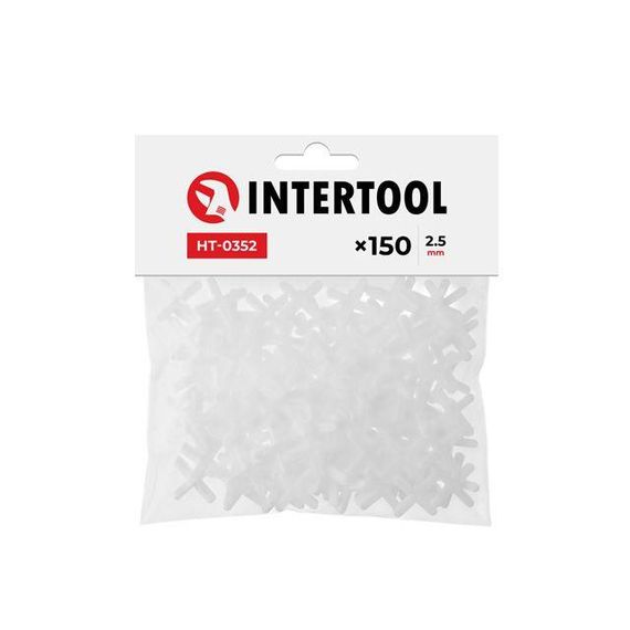 Набір дистанційних хрестиків для плитки 2.5 мм, 150 од. INTERTOOL HT-0352