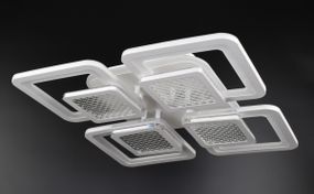 Люстра світлодіодна стельова LED світильник для квартири на стелю лед з пультом 26039 Білий 9х42х42 см.