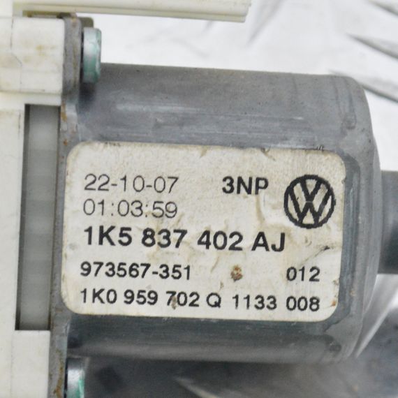 Моторчик склопідйомника передній правий Volkswagen Golf V 2003-2009 Мотор скла правих дверей Фольксваген Гольф 5 1K5837402AJ | Зображення 2