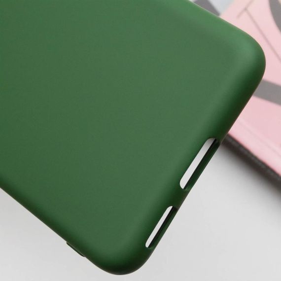 Чехол TPU GETMAN Liquid Silk Full Camera для Samsung Galaxy S21 Зеленый / Dark green | Зображення 5