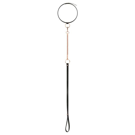 Ошейник с поводком Rosy Gold - Collar with Leash - Black | Зображення 3