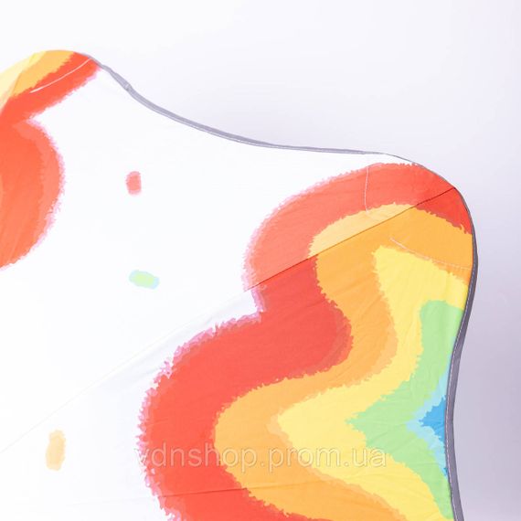 Парасолька дитяча механічна елегантна з принтом міцна надійна з поліестеру діаметр 90 см Білий HP-23-13W | Зображення 4