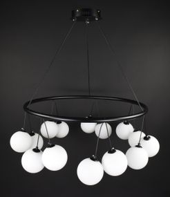 Люстра підвісна на 14 лампочок 27520 Чорний 45-160х85х85 см.