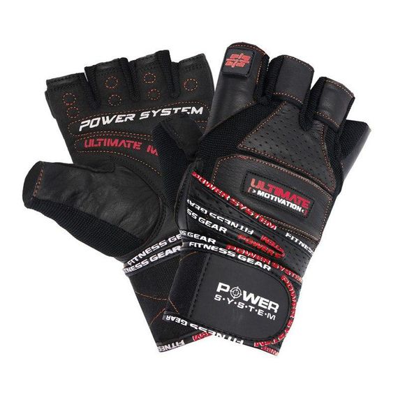Рукавички для фітнесу Power System PS-2810 Ultimate Motivation Black/Red Line M
