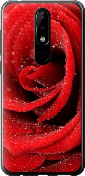 Чехол на Nokia 5.1 Plus Красная роза "529u-1543-17620"