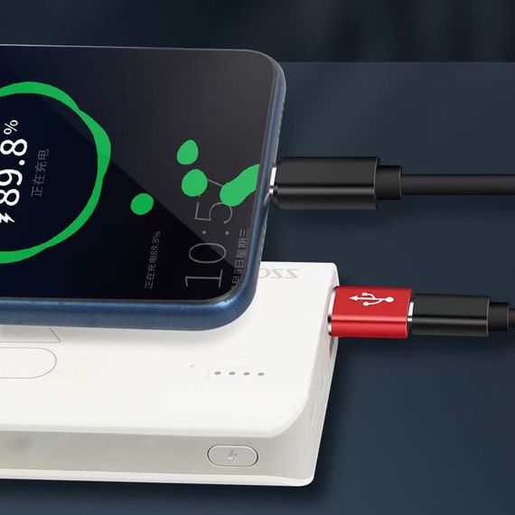 Переходник с USB на Type-C OTG, USB Type-C. Красный | Зображення 3