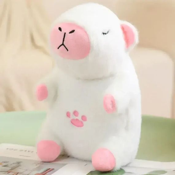 Рожевий Інтерактивна дихаюча Капібара Snuggle Pulse CapyBuddy 30 см м'яка плюшева іграшка | Зображення 1