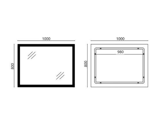Дзеркало Mixxus FLAT MR04-100x80 з LED Touch, Anti-fog, димером, регулюванням яскравості, годинником (MI6927) | Зображення 4