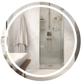 Дзеркало Qtap Mideya (MI6) кругле з LED-підсвічуванням Touch QT2078NCR9090W