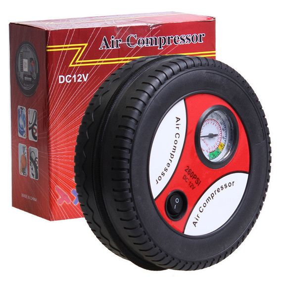Компресор автомобільний AIR COMPRESSOR 260PSI DC-12V червоний