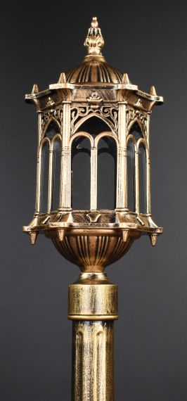 Ліхтар вуличний на ніжці 27100 Золото 78х16х16 см. | Зображення 1