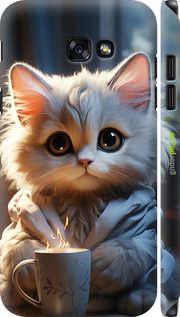 Чохол на Samsung Galaxy A7 (2017) Білий кіт "5646m-445-2448"