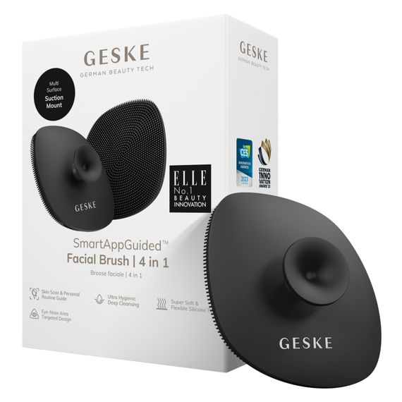 Щітка для обличчя GESKE Facial Brush 4в1 з тримачем gray