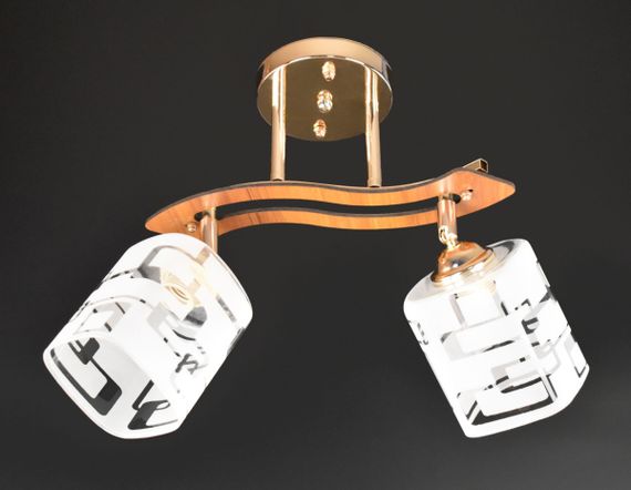 Люстра стельова на 2 лампочки 25302 Золото 28х12х50 см.