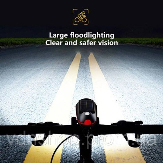 Ліхтар для переднього колеса велосипеда 7599, Ліхтарик для велосипеда Фара на кермо WZ-86 | Зображення 3