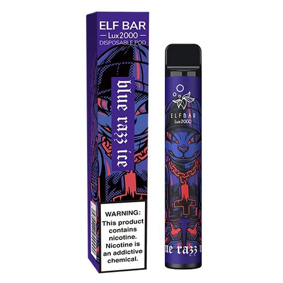 Elf Bar Lux 2000. Синій Лимонад (Blue Razz Ice)