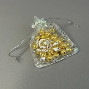 Мішечок подарунковий з органзи 7х9 см - білий