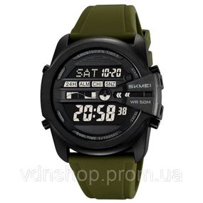 Годинники наручні електронні для хлопців SKMEI 2442AG, Чоловічі спортивні годинники з гарантією WR-72