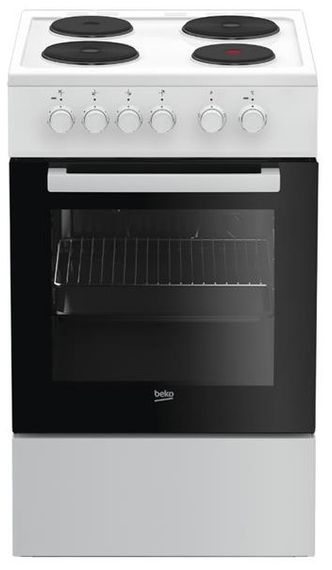 Плита электрическая Beko FSS56000GW - чугунные &quot;блины&quot;/50х60 см/4 зоны нагрева/60л/белый (FSS56000GW)