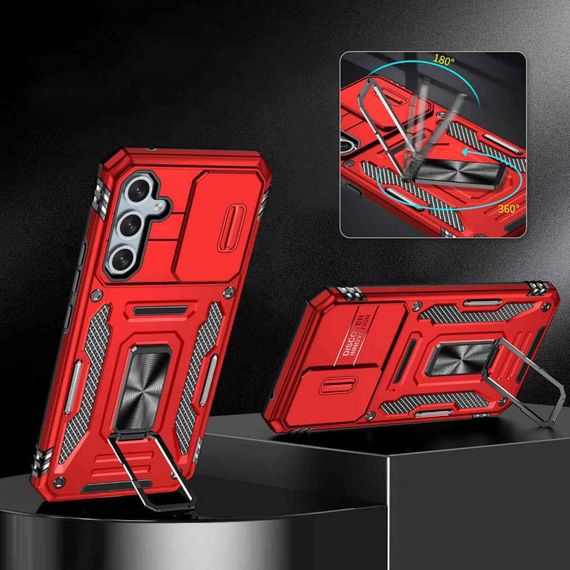 Ударостійкий чохол Camshield Army Ring для Samsung Galaxy A35 / A55 Червоний / Red | Зображення 2