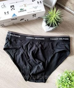 Чоловічі брифи, чоловічі труси сліпи (брифи) ТОМІ, труси чоловічі, бріфи чловічі ПРЕМІУМ - Чорні Л
