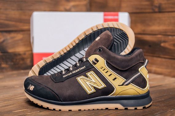 шкіряні зимові кросівки New Balance коричневі | Зображення 6