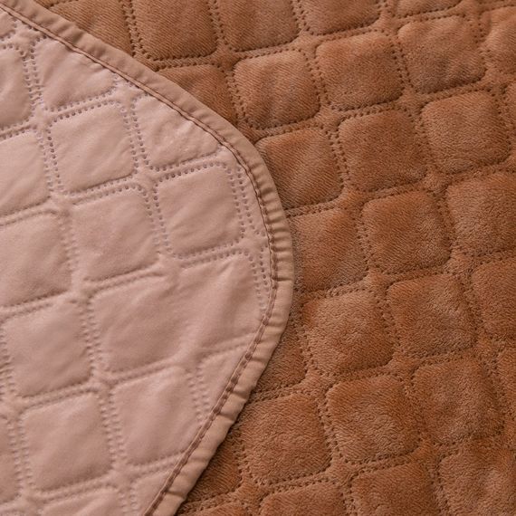 Покривало полуторне ТЕП Velour Ромб 4-00515-22387 150х210 см кавовий | Зображення 2