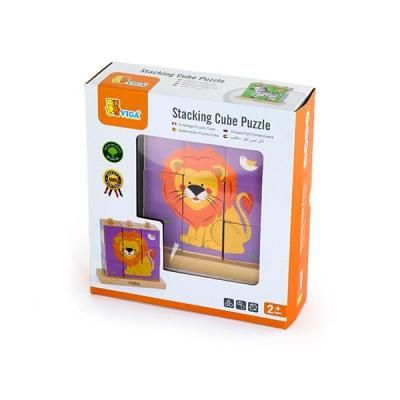 Розвиваюча іграшка Viga Toys Пазл-кубики вертикальний Сафарі (50834) | Зображення 2