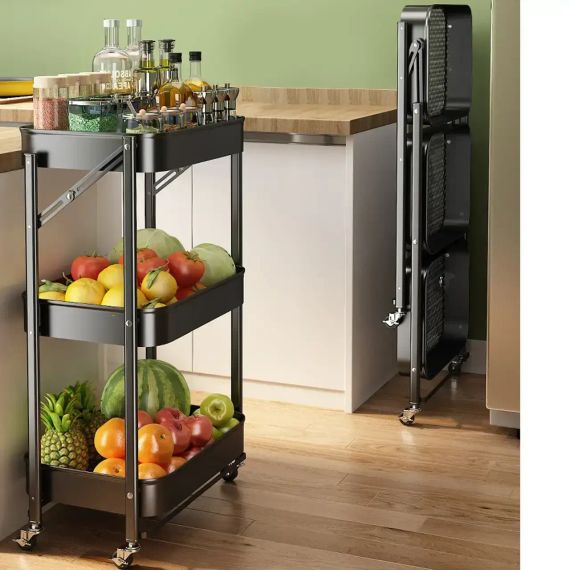 Органайзер на колёсах металл  / этажерка на колесах 3 яруса | Зображення 7