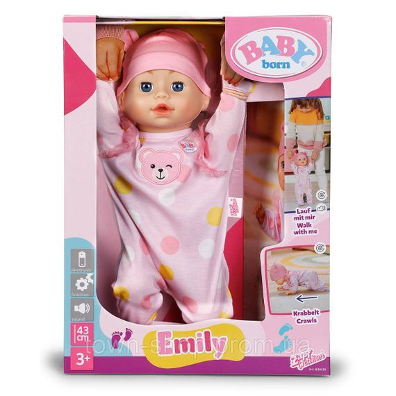 Интерактивная кукла Baby Born – Первые шаги Эмили (43 см) | Зображення 1