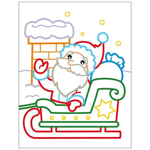Дитячі кольорові розмальовки "Санта і друзі" 18712, 2-3 роки | Зображення 3